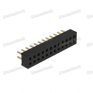 Denentech 1.27mm Pitch Female Header H2.10 Dual Row Straight Connector thumbnail-2