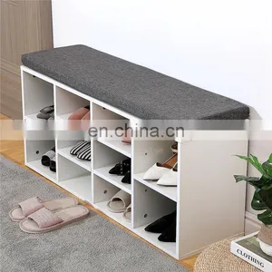 Shoe Rack Storage Bench Organiser Wooden Shelf Cupboard Box thumbnail-4