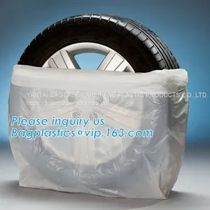 Biodegradable Car Tyre Storage Bag, Heavy Duty Washable, Tear Proof, Wheel Cover, Car Plastic Tire Bags thumbnail-3