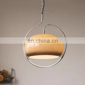Vintage Glass Chandelier Adjustable Medieval Cream LED Ceiling Hanging Lamp For Bar Table Dining Room Bauhaus Pendant Light thumbnail-2