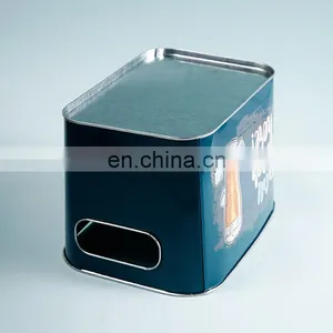 Brand New Party Luxury Tinplate Rectangular Wine Custom Champagne Cube Metal Beer Ice Bucket thumbnail-5