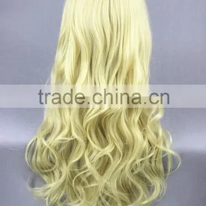 High Quality 80cm Long Wave K-ON!-Kotobuki Tsumugi Light Gold Synthetic Anime Wig Cosplay Hair Wig Party Wig thumbnail-5
