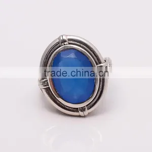 CHALCEDONY RING ,925 Sterling Silver Jewelry Wholesale,WHOLESALE SILVER JEWELRY,SILVER EXPORTER,SILVER JEWELRY FROM INDIA thumbnail-1