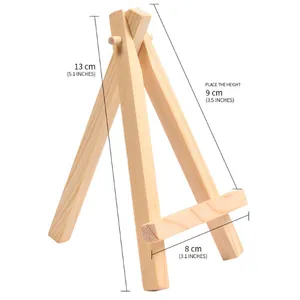 8*15cm Mini Easel With 10*10cm Canvas for Kids Solid Wooden Easel Canvas Small Easel Multi Size thumbnail-2