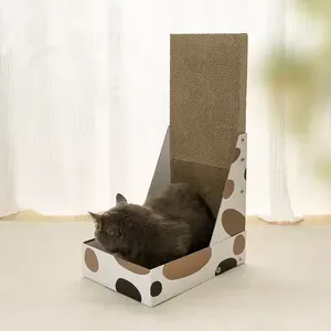 MEOW LOVE Corrugated Cardboard Cat Scratcher Sofa Protector Stocked Cat Toy and Bed for Cats Paper Scratch Board thumbnail-5