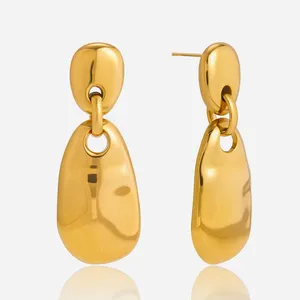 Custom Fashion Jewelry: Waterproof Stainless Steel Earrings With Flower Design thumbnail-5