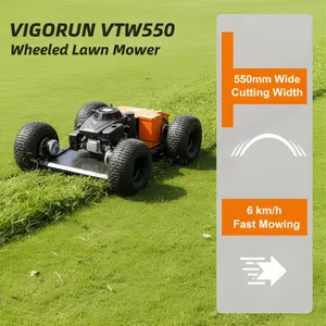 Factory Direct Vigorun VTW550-90 RC Wheeled Lawn Mower With Turf Tires 224cc Engine 550mm Cut for Sale thumbnail-1