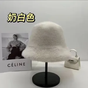 Faux Mink Fur Bucket Hat thumbnail-4