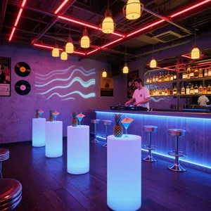 Outdoor Activity Luminous Furniture Set 16 Color Adjustable IP65 Waterproof Suitable for Hotels Bars Outdoor Parties thumbnail-2