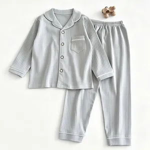 Kids Button‑Down Cotton Pajama Set thumbnail-2