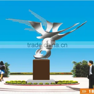 Modern Large Stainless Steel Animal Sculpture for Outdoor Decoration thumbnail-1