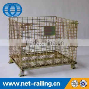 Welding Collapsible Warehouse Storage Metal Pallet Size Steel Container thumbnail-1