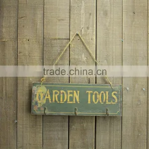 Vintage Handmade Customized Wooden Wall Pallet Sign With Hooks thumbnail-2