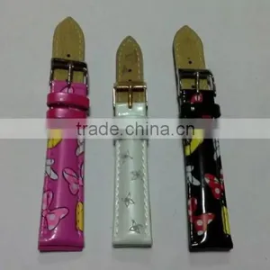 Produce & Wholesale Cartoon Print PU Leather Face Material Genuine Leather Back Material Watchbands thumbnail-1