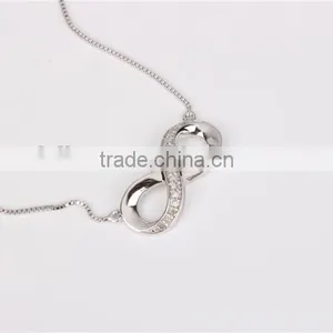 Elegant 925 Silver 8 Shape Pendant Chain 2016 Factory Wholesale thumbnail-4