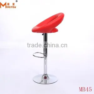 Blue pu Leather Chrome Finished Swivel Bar Chairs thumbnail-1