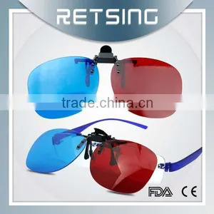 Clip On 3D Red Blue Glasses for Shortsighted People thumbnail-6