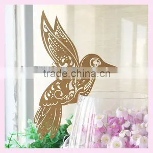 China Wholesale Cheap Laser Cut Wine Decoration Wine Claim to Decorate Your Party Party Favor Laser Cut Paper Bird Designpattern thumbnail-2