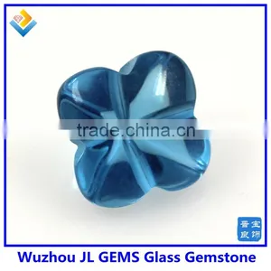 Synthetic Glass Gem Stone With Four Leaf Clover Stone thumbnail-2