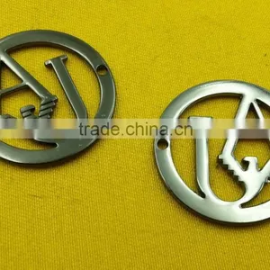 25mm Sew-on Logo Metal Badges For Jeans Clothes -- MZ6080 thumbnail-3