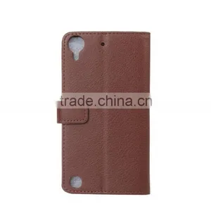 MMT Litchi Grain Wallet Leather Flip Case for HTC 530 Holder Leather Case With Card Slot for HTC 530 thumbnail-4