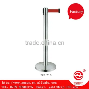 Base for Retractable Queue Barrier in Titanuim Golden Color With Concrete and Iron Cast Optional thumbnail-2