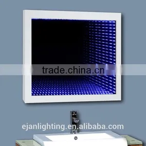 CE IP44 Bathroom Wall Mounted Rectangular Defogger Led Infinity Mirror With Light thumbnail-3