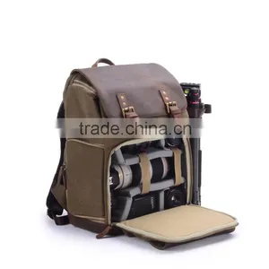 2016 Shopping New Vintage Men's Leather Backpack Shoulder,stylish Digital Camera Backpack,Travel Bags for Cool Men Quality Choice thumbnail-2