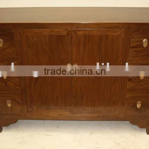 Antique Reproduction Furniture Elm Cabinet/sideboard thumbnail-1