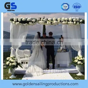 Decorative Pipe and Drape Wedding Backdrop, Adjustable Uprights and Crossbar thumbnail-1