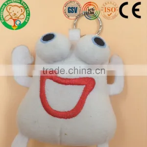 Dongguan Cute White Frog Shaped Keychain Plush Toy With Big Eyes thumbnail-2