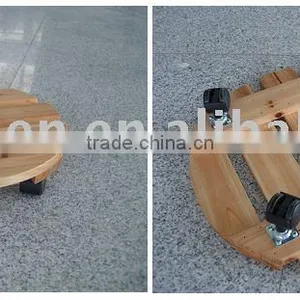Removable Flower Pot Tack/round Movable Wooden Flower Stand thumbnail-1