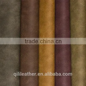 QILI 2014 Crazy-horse Technology With Imitation Powder Feeling PU Leather for Shoes QL-112 thumbnail-1