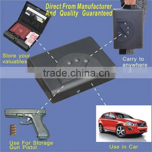 Wholesale- MD500 Micro Vault Digital Electronic Jewelry Car Gun Pistol Portable Security Storage Steel Mini Safe Box thumbnail-1