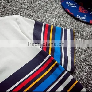 The 2016 Summer Printed the New Men's Short Sleeve T-shirt for Colourful Stripe t Shirt thumbnail-4