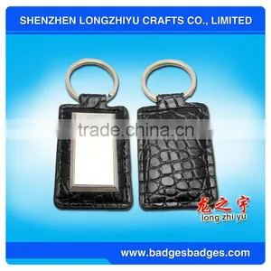Metal Medal Leather Medal Crystal Key Chain thumbnail-1