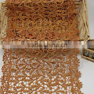 18.5cm Bulk Wide Embroidery Cotton Lace Trim,Color Lace Trim For Clothing thumbnail-5
