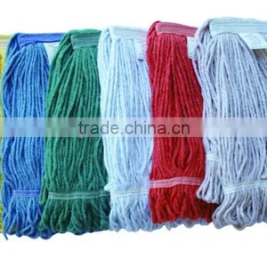 C004 4 Ply Blended Cotton Looped End Wet Mop, With 1" Headband. Quality Choice thumbnail-1