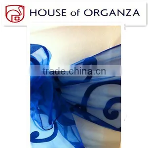 100% Polyester Crystal Flocked Organza thumbnail-1