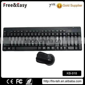 2016 Black Color Wireless Keyboard and Mouse Combo Factory Price thumbnail-2