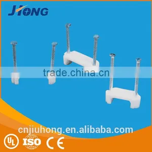 Owe Factory Produce Double Nail Flat Cable Clips thumbnail-1