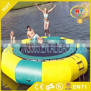 Inflatable Adult and Kid Bouncer Jumping Bed Water Park Floating Water Trampoline for Sale thumbnail-4