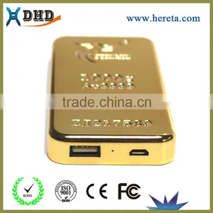 Wholesale 6000MAH Portable Gold Bar Power Bank thumbnail-5