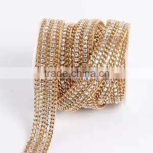 AB Color Rhinestone Alloy Accessory Chain/belt thumbnail-1