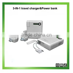 Universal Wall Charger With Battery Power Bank AC Plug Travel Charger HY-UP015 Adapter thumbnail-5