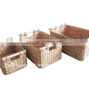 2015 New Product Rectangle Water Hyacinth Basket for Home Decoration and Furniture thumbnail-1