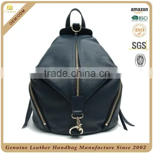 Guangzhou Fiedle Leather Bag Manufacturer OEM Durable Real Natural Stylish Leather Backpack With Handle on the Top thumbnail-1