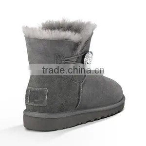2015 Pure Color Hot Cheap Ankle Genuine Leather Boots thumbnail-4