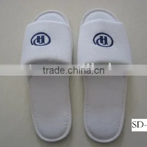 High Quality Cotton Velour Hotel Slippers thumbnail-1