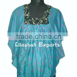 Silk Tops Blusas Seda de la Mujer Ladies' Blouses & Tops Blouse Silk Saree Tops Summer Tops thumbnail-1